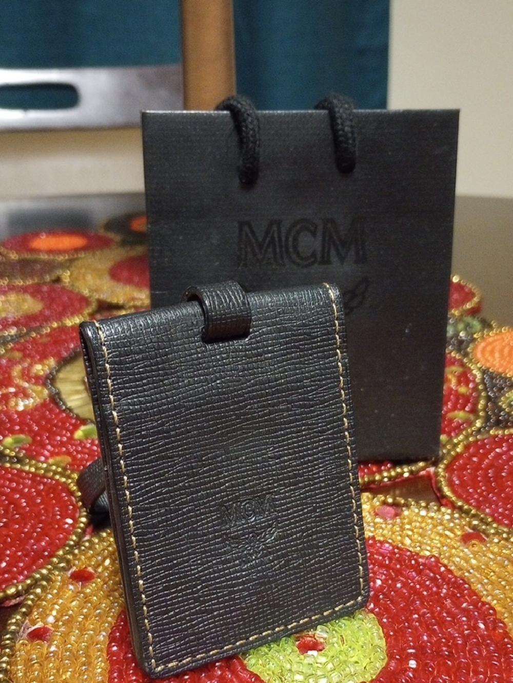 New MCM Luggage Tag With Gift Bag